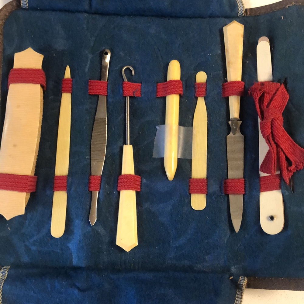 Vintage Celluloid Manicure kit